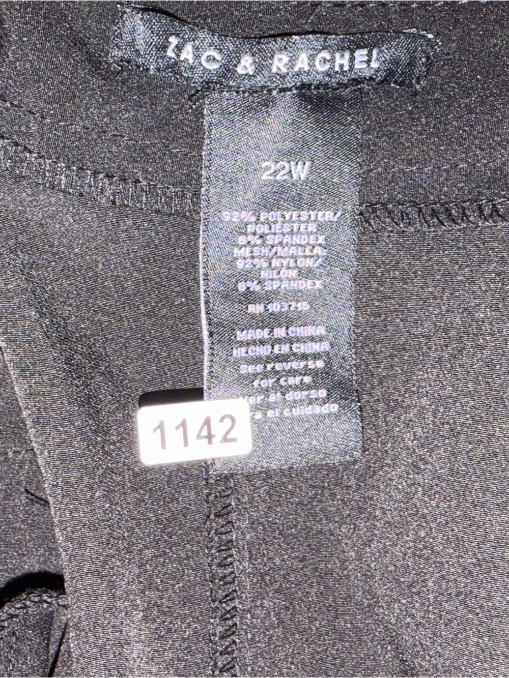 Zac & Rachel Woman Black Stretch Dress Pants 22W NWT Plus Size Career - Picture 8 of 9